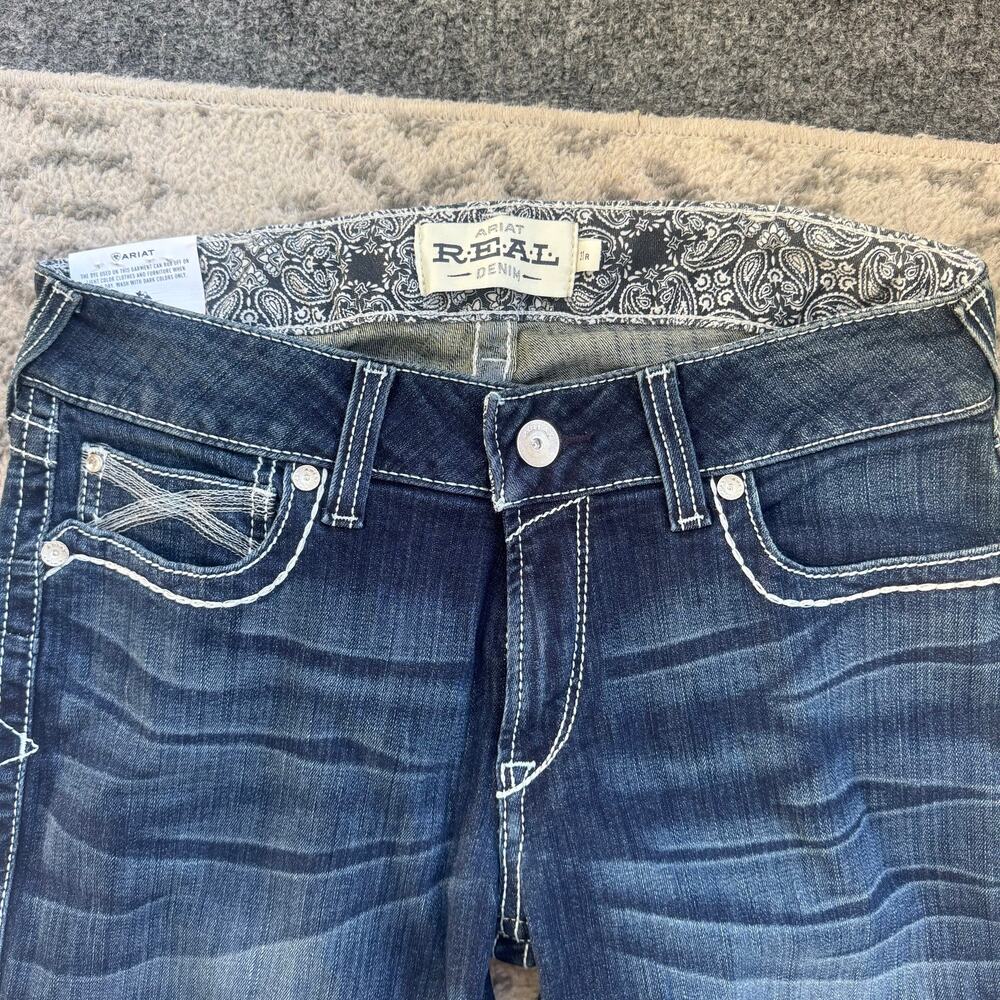 NEW Ariat Mid Rise Straight Denim Dresden Jeans Size 31R - Picture 5 of 11
